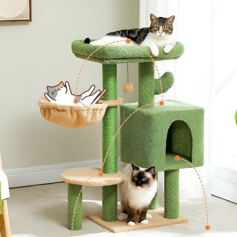 arbre à chat hamac idéal pour loger et amuser son chat