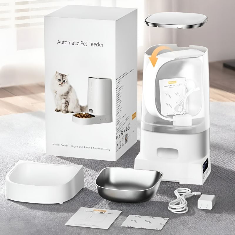 Distributeur automatique de croquettes pour chat durable