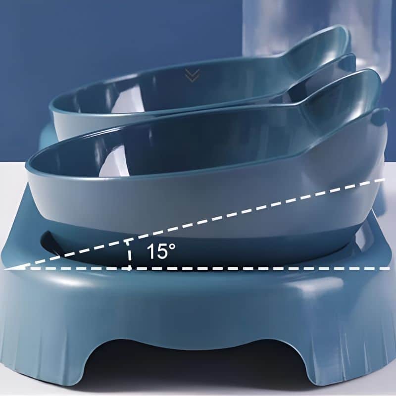 Gamelle pour chat design avec support incliné