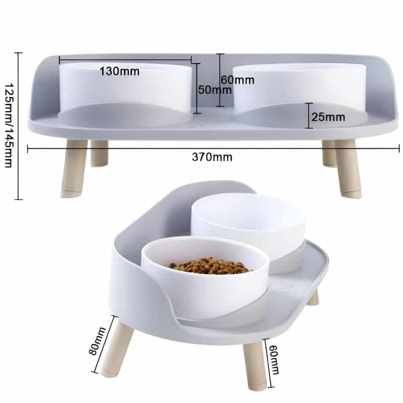 Gamelle double pour chat avec un très beau design