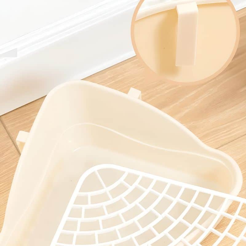 litiere chat angle avec poignet pour un transport facile