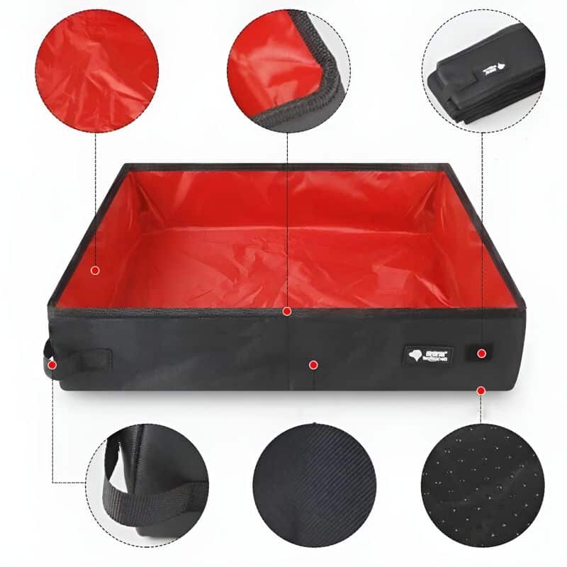 litiere chat de voyage peu encombrant et design
