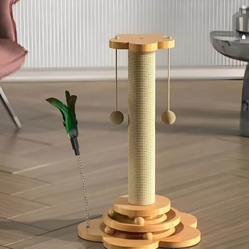 tour griffoir pour chat durable posé sur le plancher