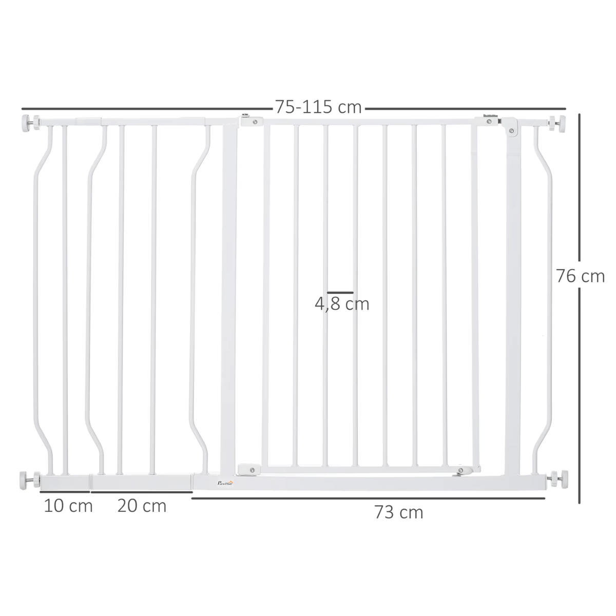 dimensions de la barrière pour chat