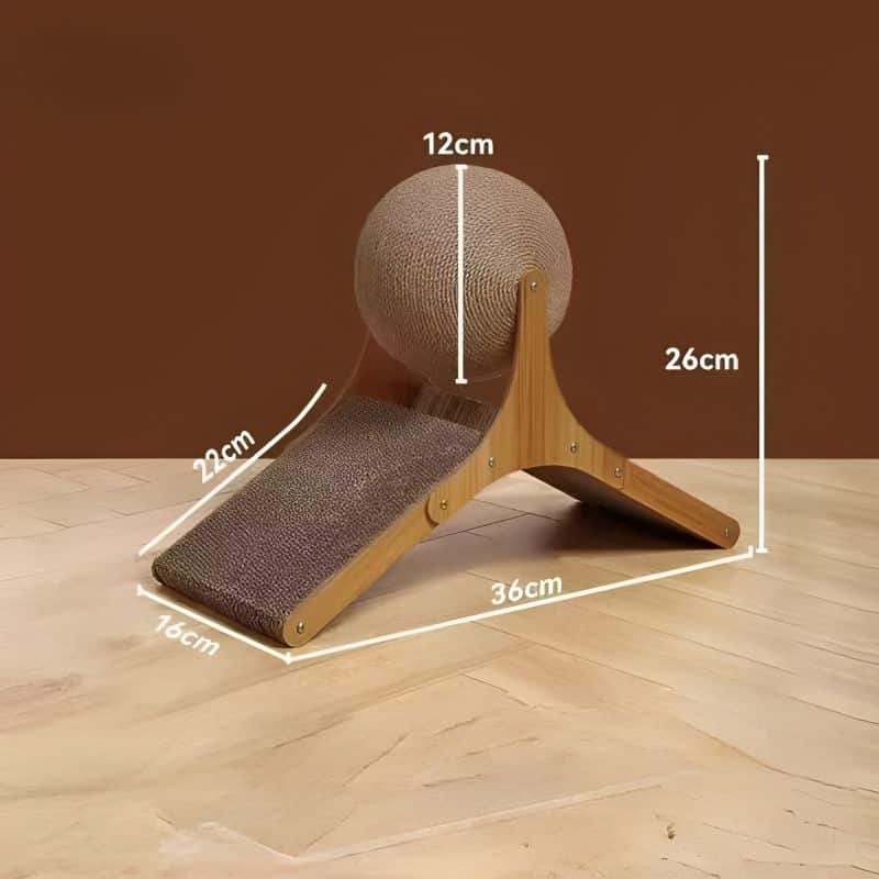 griffoir chat bois avec des dimensions adéquates pour servir à tout type de chat