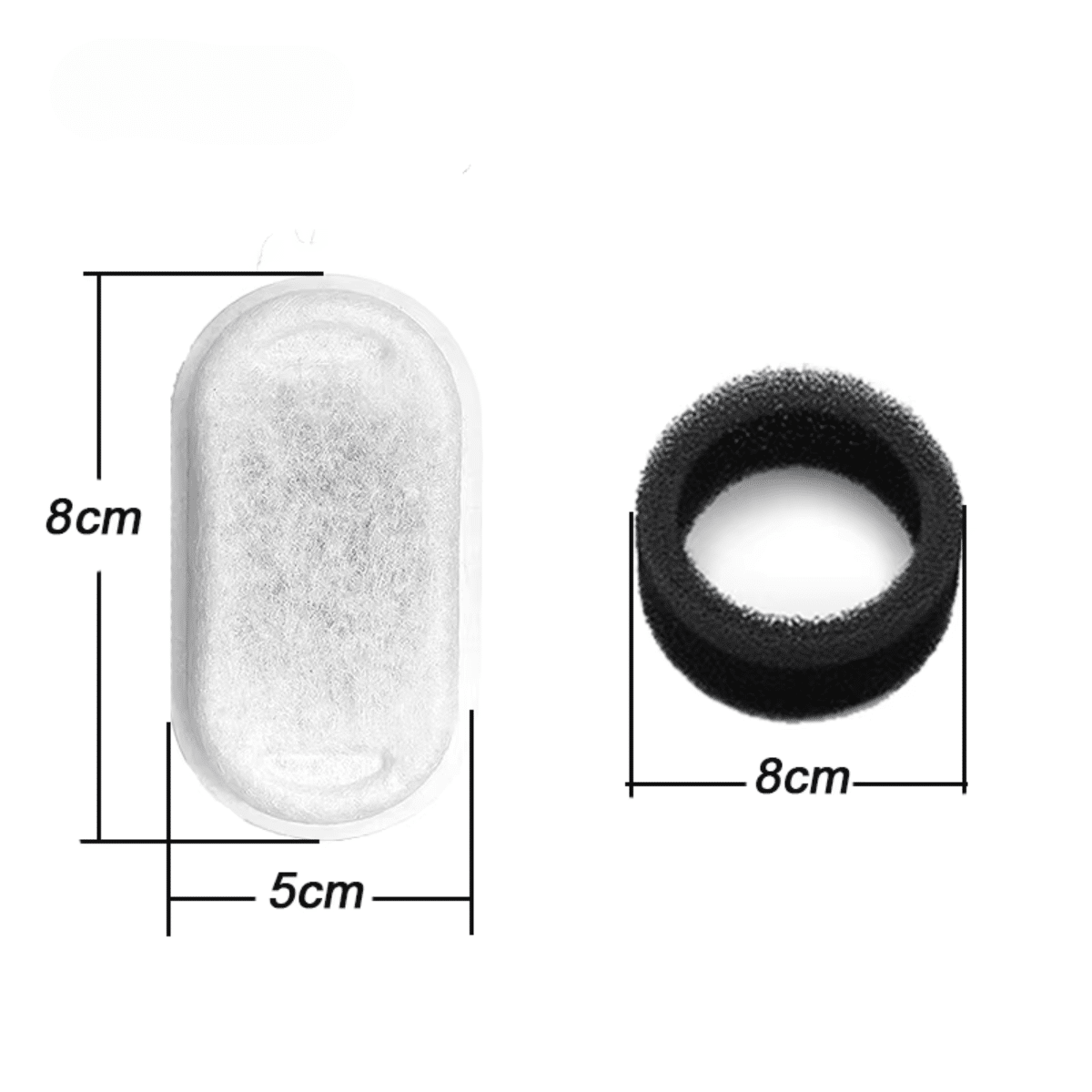 Filtre pour fontaine en inox diemnsions