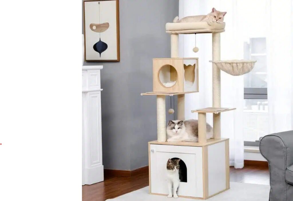 Arbre à chat à action